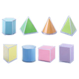 8Pcs Geometric Shape Blocks Math Toy for Teacher Supplies Ages 3+ Boys Girls