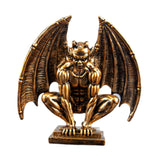 Maxbell Demon Angel Statue Gold Resin Figurine for Cabinet Indoor Table Centerpieces