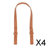Maxbell 4xPU Leather Purse Handles DIY Shoulder Bag Replacement Straps Bag Belt Brown