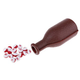 Maxbell Billiard Brown Kelly Pool Shaker Bottle with 16 Scoring Marbles Tally Peas/Balls for Parties - Aladdin Shoppers