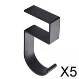 Maxbell 5xTable Hook for Bags Space Saving Universal Purse Hook for Water Cup Purse Bag black