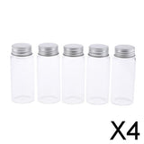 Maxbell 4x5Pcs Refillable Glass Makeup Bottles Cosmetic Pills Storage Containers 70ml