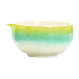 Maxbell Matcha Bowl with Spout Handcrafted Home Making Tools Tea Bowl for Tea Lovers Green
