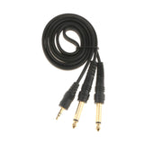 Maxbell 3.5mm to Double 6.5mm Adapter Male to Male Audio Cable Cord Wire 2m+1m