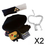 Maxbell 2x17cm Doll Clothes Handmade Clothing Fashionable Doll Clothing for Gift Party Multicolor