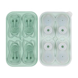 Maxbell Silicone Chilled Cube Tray DIY Funny 3D Pet Shaped for Lemonade Coffee Drink Green