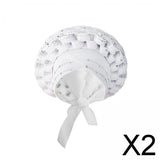 Maxbell 2xAfrican Turban Women Sequin Headwear Head Scarf Hair Cover Girls Headwrap White