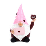 Maxbell Valentines Day Gnome Figurine Tiered Tray Decor for Shelf Bar Valentines Day