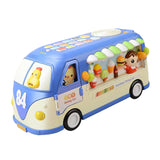 Maxbell Intellectual School Bus Baby Toy Bright Colors Baby Musical Bus Toys for Gift Blue