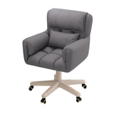 Maxbell Computer Office Chair with Wheels Decor for Bedroom Living Room Reading Room Grey