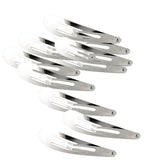 Maxbell 20pcs Sliver Metal Hairpins Hair Clips Snap Barrette Water Drop Design