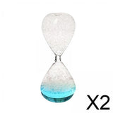 Maxbell 2xBubble Singing Hourglass Handmade Sand Timer Birthday Present for Lover Kids blue