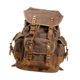 Maxbell Canvas Backpack Outdoor Portable Casual Daypack for Fishing Trekking Camping Coffee