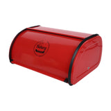 Maxbell Metal Bread Box Kitchen Counter Roll Top Bread Bin for Home Entrance Cookies Red
