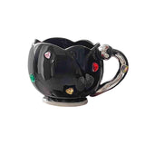 Maxbell Ceramic Tulip Cup Novelty Thickened Coffee Cups for Birthday Gift Juice Home black