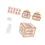 Maxbell Birthday Money Drawer Money Gift Boxes for Cash with Pull Out for Adults Men Pink cake