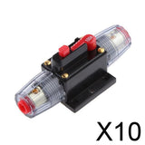 Maxbell 10x12V-24V Inline Auto Circuit Breaker 100A Manual Reset Switch Car Audio Fuse