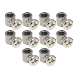 Maxbell 10x 3.3mm Hole Wire Rope Clips Lock Cable Clamps for Fixing Brackets Banners