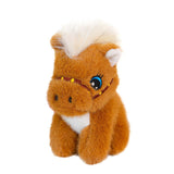 Maxbell Plush Horse Keychain Birthday Gift Decoration Mini Plush Toy Pendant Key Ring Dark Brown