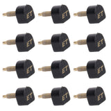 Maxbell 7xFootful 6 Pair of Black PU Heel Plate for High-Heeled Shoes 9x10mm 604A Style