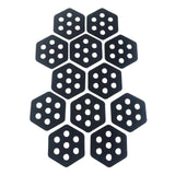 Maxbell 12Pcs Hexagon Surfboard Traction Pads for Grip Surf Surf Boards Skimboarding black