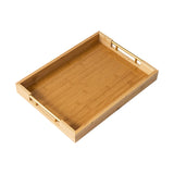 Maxbell Maxbell Bamboo Serving Tray Table Tea Serving Tray for Lunch Living Room Restaurants 41cmx30cmx5cm