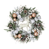 Christmas Wreath Creative Hanger Rustic Winter Wreath for Patio Wall Outdoor 53cm Dia