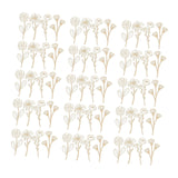 Maxbell 60 Pieces Wooden Wildflower Decor DIY Floral Art Kit for Nursery Living Room Style A