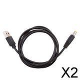 Maxbell 2xUSB to DC Power Cable USB A to Male DC 2.1mmx5.5mm Power Charging Cable