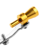 Maxbell 2xMuffler Exhaust Pipe Turbo Sound Whistle Simulator Whistler Gold Size S