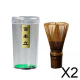 Maxbell 2xBamboo Tea Whisk Chasen Brush Tools Beginner Reusable Green Tea Whisk Chasen 100 Type