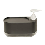 Maxbell Kitchen Soap Dispenser Portable with Sponge Holder for Countertop Home black
