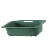 Maxbell Extendable Colander Strainer Sink Colander Strainer Basket for Fruits Dishes Green XL