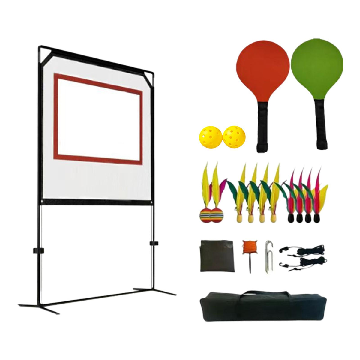 Sports Paddle Game with Net Easy Setup Racket Game for Camping Backyard Lawn
