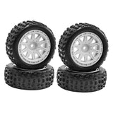 Maxbell 4 Pieces 1/18 RC Car Wheels and Tires Easy to Install Sturdy Direct Replaces White