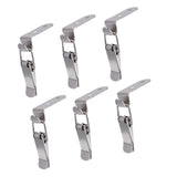 Maxbell 6x 90 Degree Buckle Hook Lock Bolt Hasp Latch Lock Bolt for Cabinet Door Box A