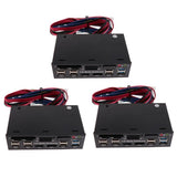 3x 5.25" Optical Drive Multifunctional Dashboard Media USB 3.0 Front Panel