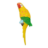 Maxbell Outdoor Parrot Figurine Tree Decor Bird Sculpture for Outside Lawn Landscape Right Yellow