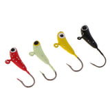 Maxbell 4 Pieces Winter Mini Ice Fishing Lures Lead Jig Head Ice Fishing Hooks 13mm/1.6g - Aladdin Shoppers