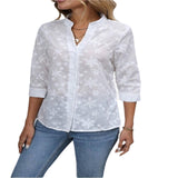 Maxbell Women's Shirt Fashion Lightweight Dressy Comfortable Boho Trendy Summer Tops L