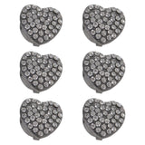 Maxbell 6x Women Cufflinks 18mm Women's Jewelry for Birthday Anniversary Formal Wear Black