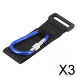 Maxbell 3xMultifunctional Loop Tie Down Straps with Carabiner Bike Handlebar Workout Blue