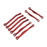 Maxbell 8 Pieces Metal Rod Link Suspension Linkage Kit Replacements for C64 1:16 Car Red