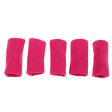 Maxbell Maxbell 5Pcs Stretchy Finger Protector Sleeves Support for Basketball Rose Red