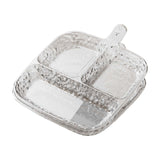 Maxbell 2x Divided Plates Party Supplies Side Dish Trays for Kitchen Fruit Vegetable Clear