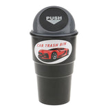 Maxbell Maxbell Mini Dustbin Trash Bin Rubbish Garbage Can Storage Box for Car Truck - Grey