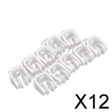 Maxbell 12x10pcs Plastic Curtain Track Runners Rail Runners with Eyelet
