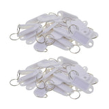 100pcs Removable Waterproof Key Tags ID Name Card Tags Mark Label White