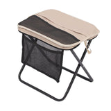 Maxbell Folding Backpack Stool Ottoman Portable Camping Chair for Home Garden Adults Khaki and L