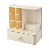 Maxbell Desk Organzier with Drawer Home Sticky Note Tray Stationary Makeup Organizer beige